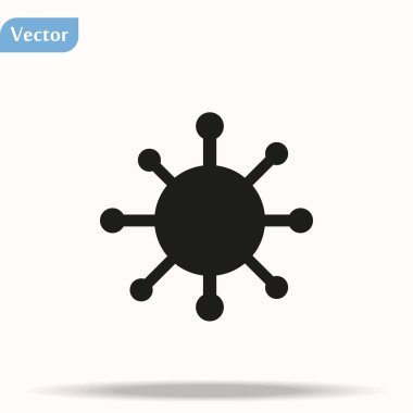 Coronavirus Bakteri Hücre Simgesi, 2019-nCoV Roman Coronavirus Bakterisi. Enfeksiyon yok ve Coronavirus Kavramını Durdur. Çin 'de tehlikeli Coronavirus hücresi, Wuhan. İzole Vektör Simgesi 10 puan aldı