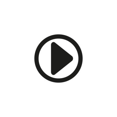 Gri arkaplanda izole edilmiş modayı oynat düğmesi simgesi. Web sitenizin tasarımı, logosu, uygulaması ve Ui için sembol çalın. Vektör illüstrasyonu, Eps 10.