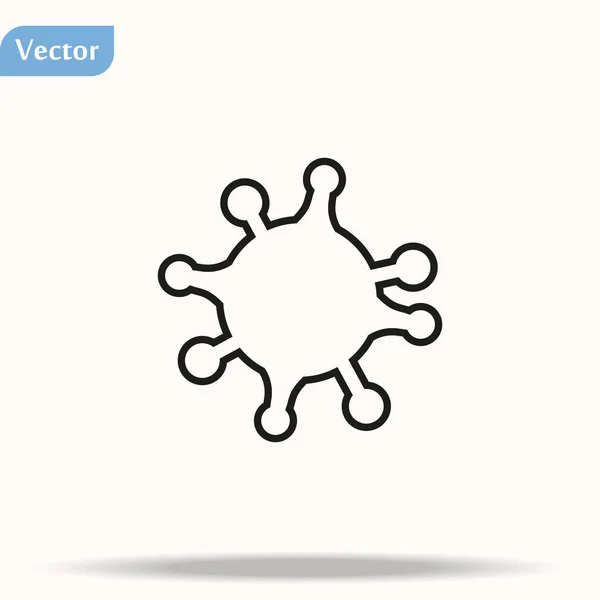 Coronavirus Bacteria Cell Icon 2019 Ncov Novel Coronavirus Bacteria Ingen — Stock vektor