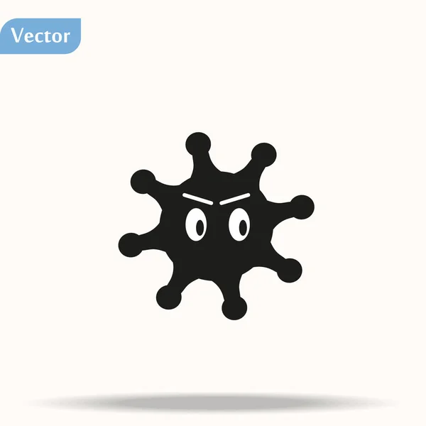 Icône Cellulaire Bactéries Coronavirus 2019 Ncov Nouvelles Bactéries Coronavirus Pas — Image vectorielle