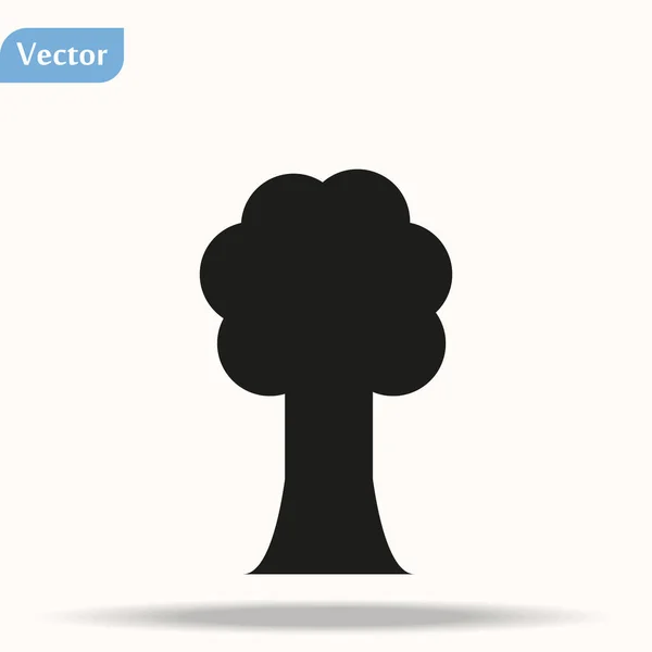Baumsymbol Waldsymbol Flaches Webschild Auf Weißem Hintergrund Vektor Eps10 — Stockvektor