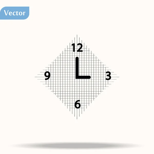 Klocka Ikonen Trendig Platt Stil Isolerad Vit Bakgrund Tidssymbol För — Stock vektor