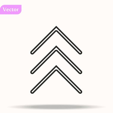 up arrow icon template black color editable. arrow symbol vector sign isolated on white background. Simple logo vector illustration for graphic and web design.