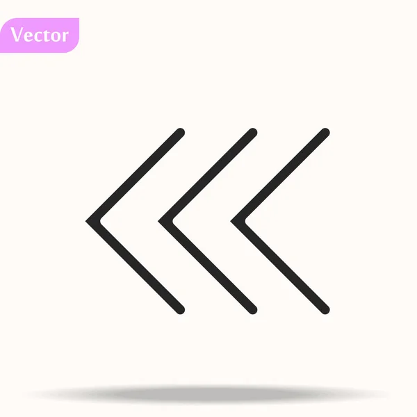 Arrows icons. Download, left direction linear signs. Next, back arrows flat line icons. Flat web symbols. Vector eps10 — Stock vektor