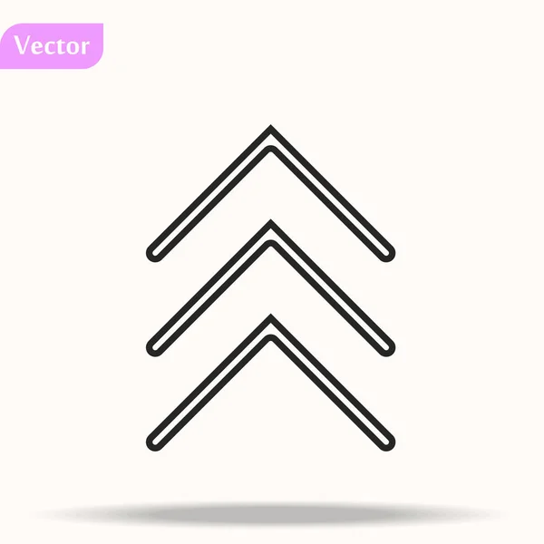 Flèche vers le haut modèle d'icône couleur noire modifiable. flèche symbole vectoriel signe isolé sur fond blanc. Illustration vectorielle de logo simple pour la conception graphique et web . — Image vectorielle