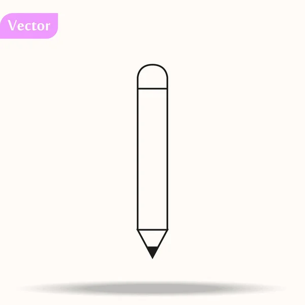 Pencil icon collection, trendy style on white backgroun — 스톡 벡터