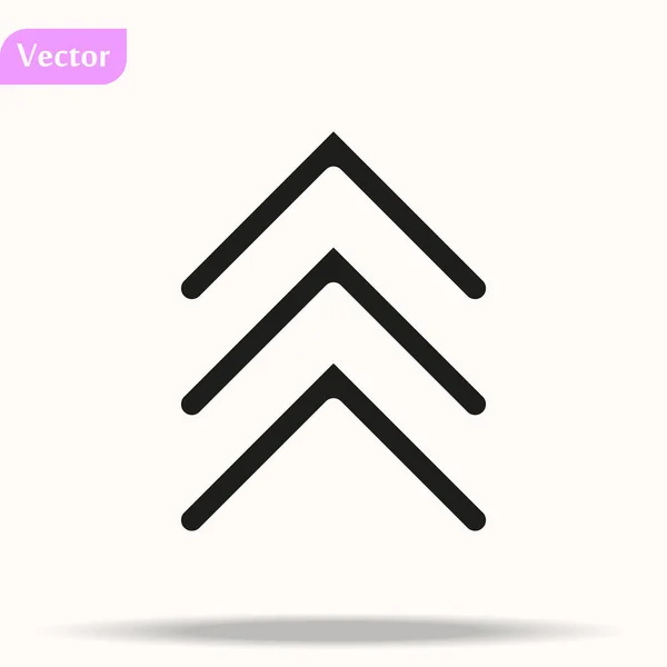 Arriba Plantilla Icono Flecha Color Negro Editable Símbolo Flecha Signo — Vector de stock