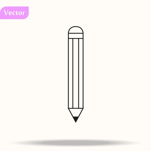 Bleistift Icon Kollektion Trendiger Stil Auf Weißem Hintergrund Folge — Stockvektor