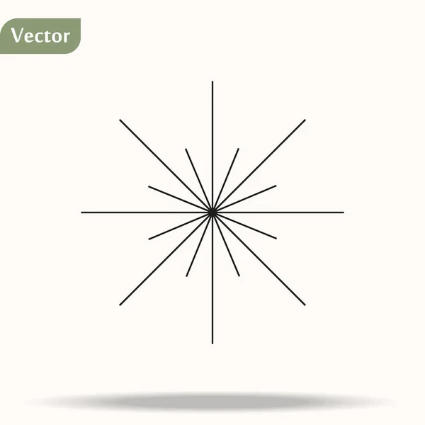 Sun Line Icon Für Web Mobiltelefone Und Infografiken Vector Dunkelgraues — Stockvektor