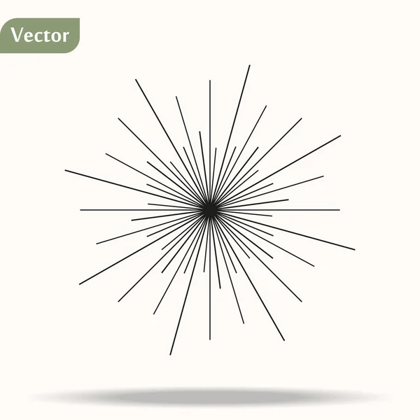 Sun Line Icon Für Web Mobiltelefone Und Infografiken Vector Dunkelgraues — Stockvektor
