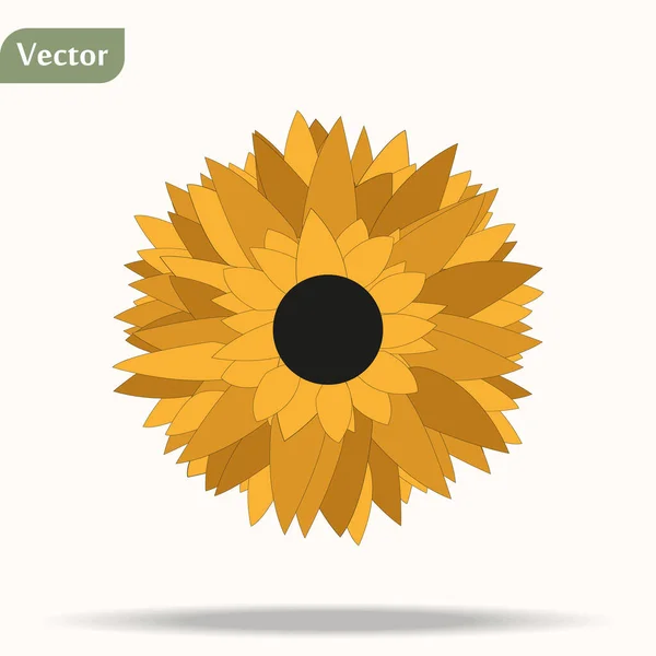 Schöne Sonnenblumen Ikone Abstrakter Natürlicher Blumenhintergrund Eps — Stockvektor
