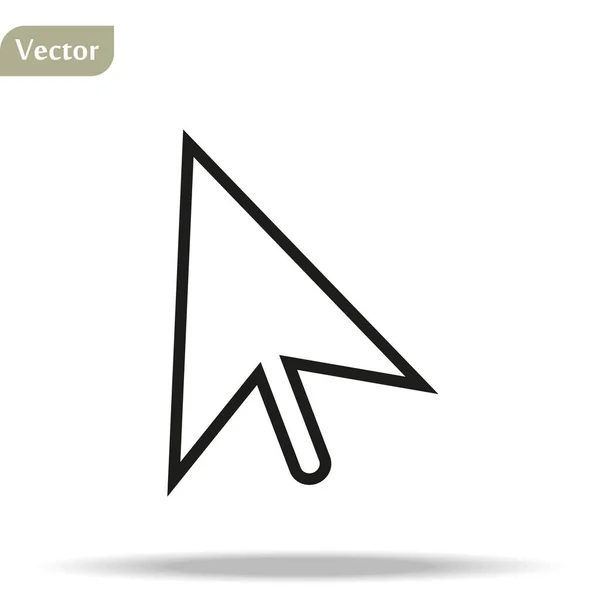 Ordenador Ratón Haga Clic Cursor Flecha Icono Vector Plano Para — Vector de stock