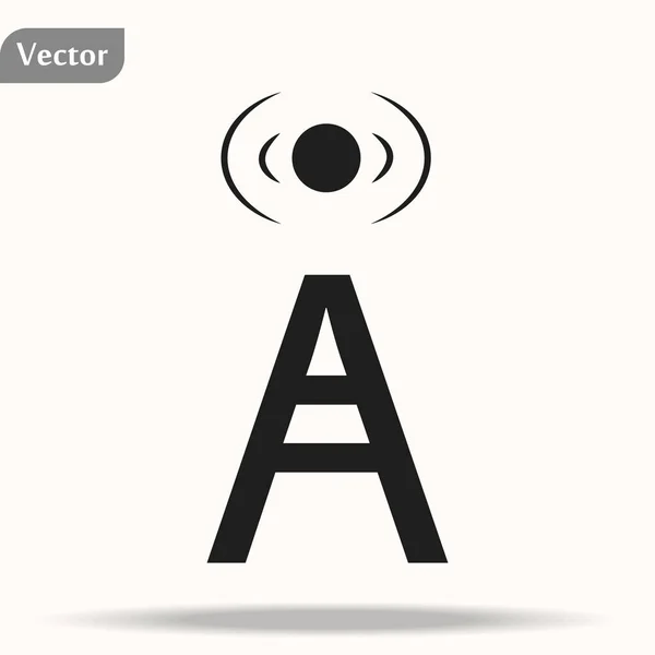 Ícone Torre Rádio Ilustração Original Quadrada Eps — Vetor de Stock