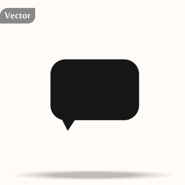 Kabarcık konuşma ikonu şablonu. Vektör illüstrasyonu E10