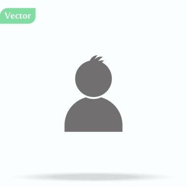 Avatar ikonu. Vektör illüstrasyon biçimi düz ikonik sembol, siyah renk, şeffaf arkaplan. Web ve yazılım arayüzleri için tasarlandı. 10 saniye.
