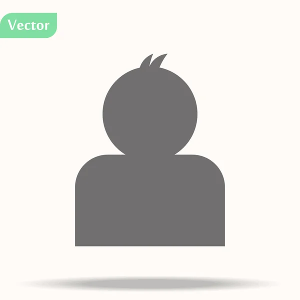 Avatar Icoon Vector Illustratie Stijl Plat Iconisch Symbool Zwarte Kleur — Stockvector
