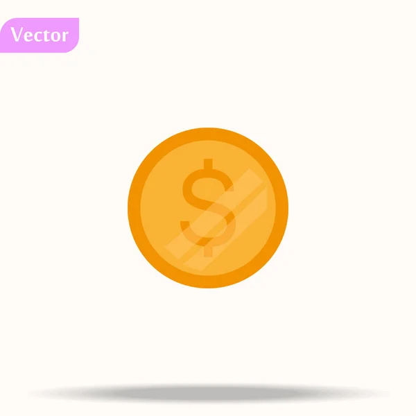 Icono Dinero Vectorial Sistema Pago Moneda Dólar Céntimo Signo Aislado — Vector de stock