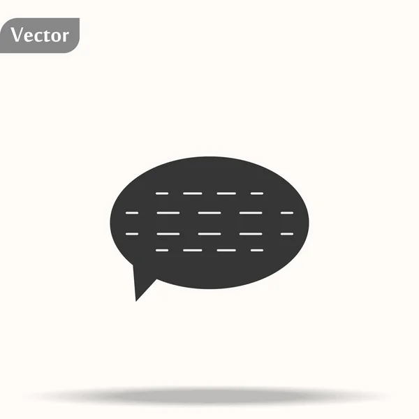 Speech Bubble Icon Vector Solide Illustratie Pictogram Geïsoleerd Wit Eps — Stockvector