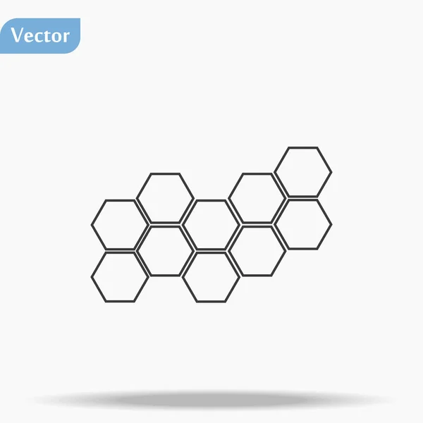 Honeycombs Linje Ikon Vektor Trendy Flad Honeycombs Ikon Hvid Baggrund – Stock-vektor
