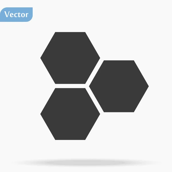 Vetor Ícone Favos Mel Ícone Favos Mel Moda Plana Fundo —  Vetores de Stock