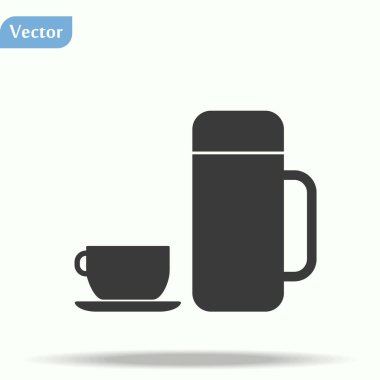 Termo ikon vektörü. Beyaz arka planda termo işareti var. Web ve uygulama eps10 için termo simge