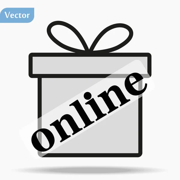 Loja de presentes online, Símbolo, vector illustraton on white eps10 —  Vetores de Stock