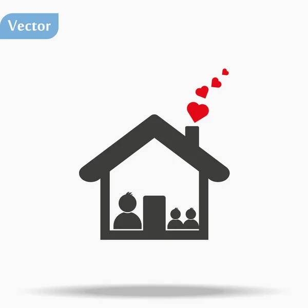 Fique Casa Ícone Ficar Casa Durante Uma Pandemia Home Ilustração — Vetor de Stock
