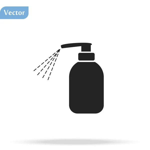 Antibacteriano Desinfectante Manos Desinfección Icono Línea Gel Contorno Signo Vectorial — Vector de stock
