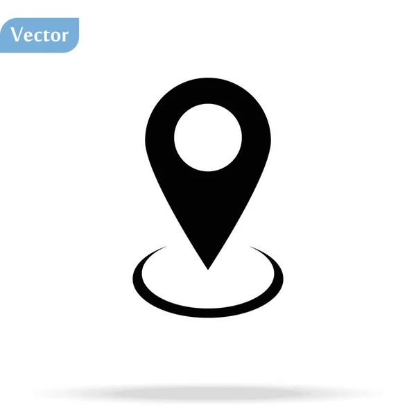 Значок Указателя Карты Знак Местоположения Gps Плоский Стиль Дизайна Vektor — стоковый вектор