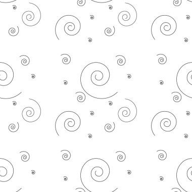 Beyaz arka planda spiral kıvrımlı pürüzsüz desen. Bölüm 10