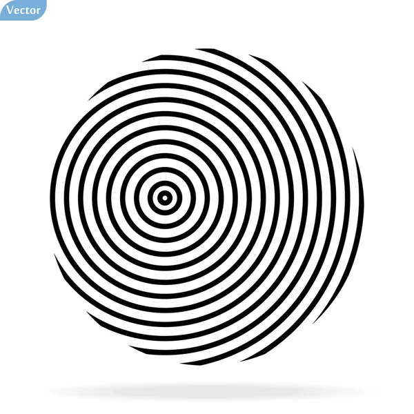 Immagine Astratta Affascinante Ipnotica Illustrazione Vettoriale Illusione Ottica Geometrica Elemento — Vettoriale Stock