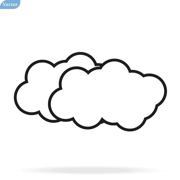 Icono Nube Vector Símbolo Del Cielo Diseño Signo Trendy Flat — Archivo Imágenes Vectoriales