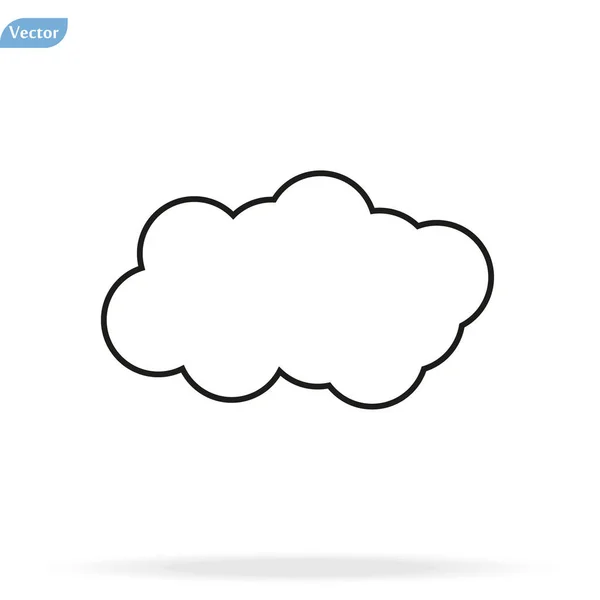 Cloud Icon Cloud Icon Vector Estilo Plano Moda Aislado Sobre — Archivo Imágenes Vectoriales