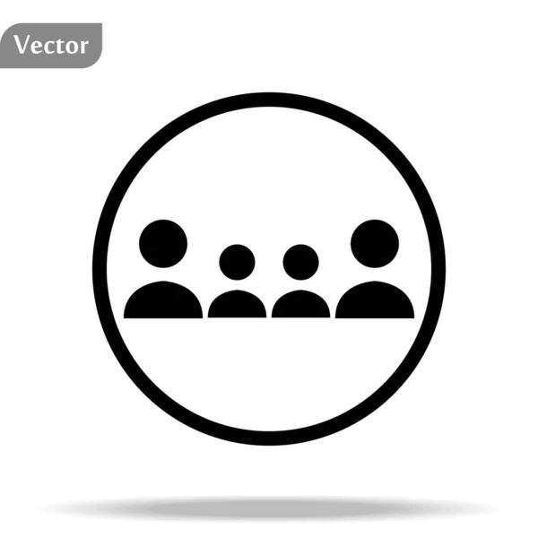 People Icon in trendy platte stijl geïsoleerd op witte achtergrond. Publiek teken. Personen symbool voor uw website ontwerp, logo, app, UI. Vectorillustratie, — Stockvector