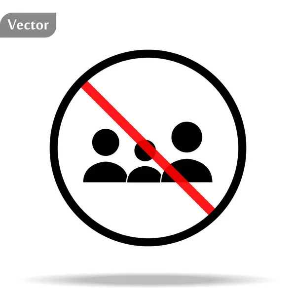Geen mensen toegestaan teken, Vector Illustratie. 10 — Stockvector