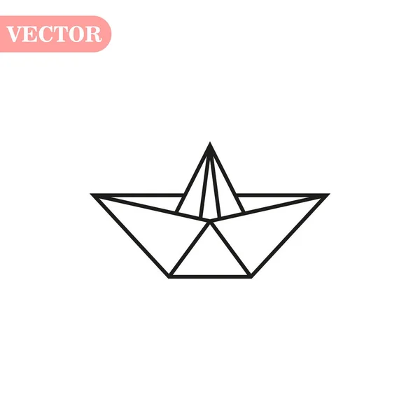 Vector Paper Ship isoliert auf weißem Hintergrund. eps10 — Stockvektor