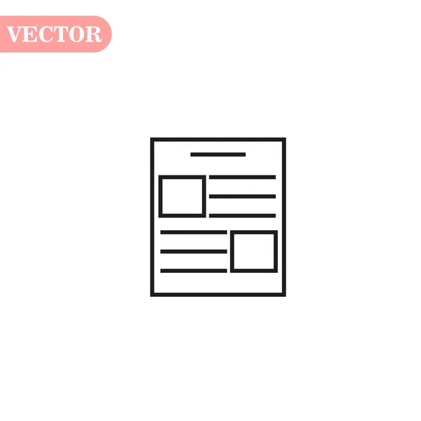 Eenvoudige contract lijn icoon. Beroerte pictogram. Vector illustratie geïsoleerd op een witte achtergrond. Hoogwaardig kwaliteitssymbool. Vectorteken voor mobiele app en websites. — Stockvector