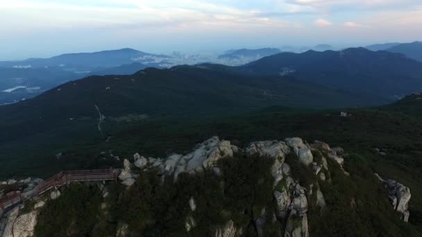 Van Geumjeong Mountain Haeundae zee — Stockvideo