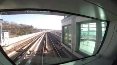 Bir insansız tren Gimhae, Busan/An insansız tren Gimhae, Busan, Güney Kore Asya zaman 12-31-2017