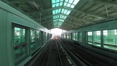 Bir insansız tren Gimhae, Busan/An insansız tren Gimhae, Busan, Güney Kore Asya zaman 12-31-2017