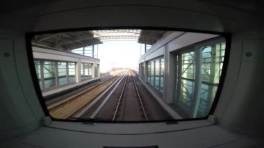 Bir insansız tren Gimhae, Busan/An insansız tren Gimhae, Busan, Güney Kore Asya zaman 12-31-2017