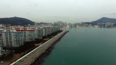 20180104 günbatımı Gwangan köprü ve Gwangalli / Jan-04-2018 zaman günbatımı Gwangan köprü ve Gwangalli, Busan, Güney Kore