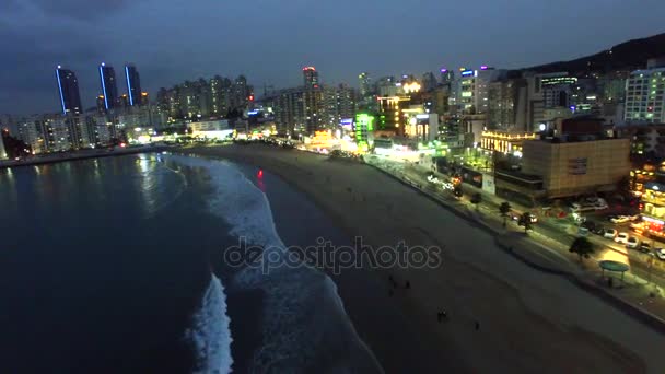 20180104 Sunset Gwangan Bridge Och Gwangalli Sunset Gwangan Bridge Och — Stockvideo