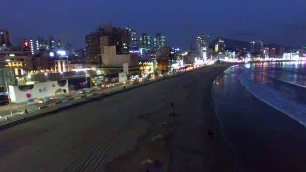 20180104 Zachód Słońca Gwangan Bridge Gwangalli Sunset Gwangan Bridge Gwangalli — Wideo stockowe