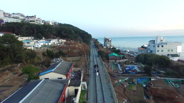 Weekend Mipo Haeundae Busan South Korea Asia Jan 2018 — Stock Video