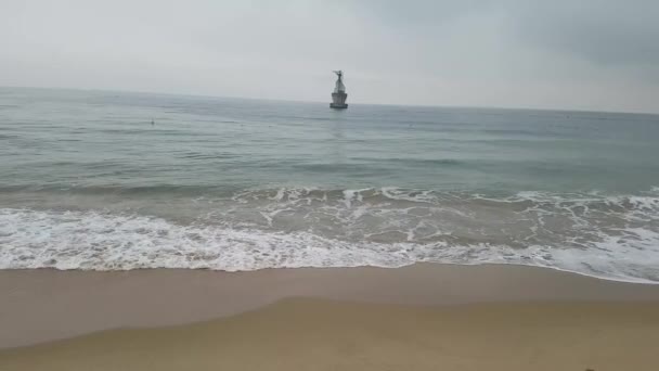 Rainy Cloudy Winter Haeundae Beach