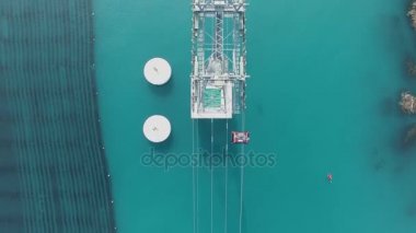 Havadan görünümü deniz teleferik / hava deniz teleferik Jan-21-2018 zaman görünümünü