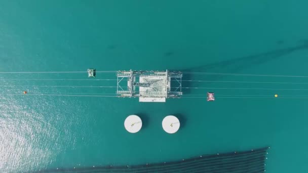 Aerial View Marine Cable Car Aerial View Marine Cable Car — Stock Video