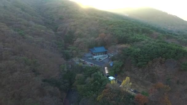 Tempel Bergen Tempel Bergen Busan Zuid Korea Azië Als Nov — Stockvideo