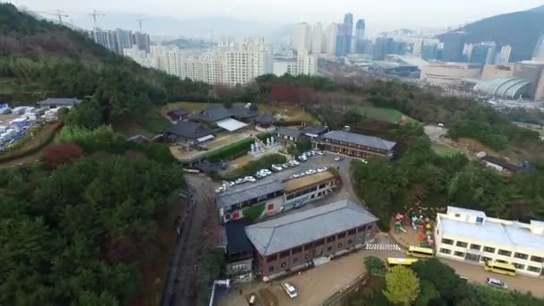 Templo Montanhas Templo Montanhas Busan Coréia Sul Ásia Quando Nov — Vídeo de Stock